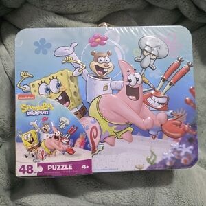 Nickelodeon SpongeBob SquarePants Puzzle Tin - Blue and Pink